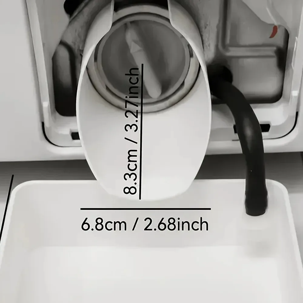 1 Stück Notfall-Abfluss-Trichter für Waschmaschine, Anti-Überlauf-Umleitungsdüse, Filter, Abflussrohr-Ersatzteil – Detail 6