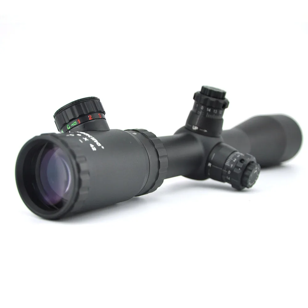 Visionking grande angular 3-9x42 caça sfp riflescope iluminado mil-dot waterpoof alvo tático 30mm tubo visão óptica.308