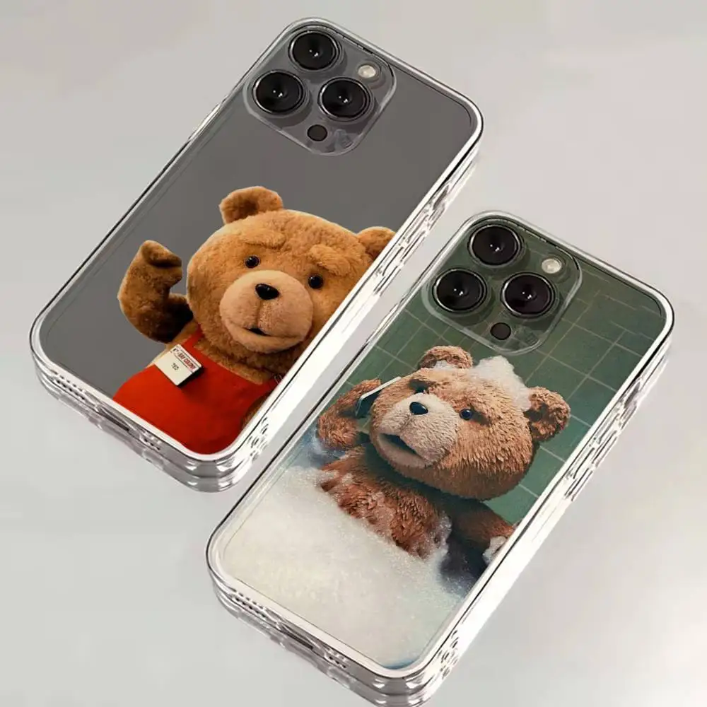 

T-Teddy Bear Movie Ted Phone Case For iPhone 16,15,14,13,12,11 Plus,Pro,Max,XR,XS,X,7,8 SE,Mini Transparent Silicone Soft