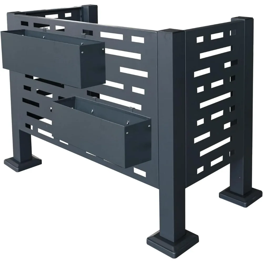 Recinzione per condizionatore d'aria da 3 piedi x 2 piedi Unità esterne Copertura per recinzione privacy in metallo Nascondi unità di climatizzazione Pannelli a 3 recinzioni 40,25''