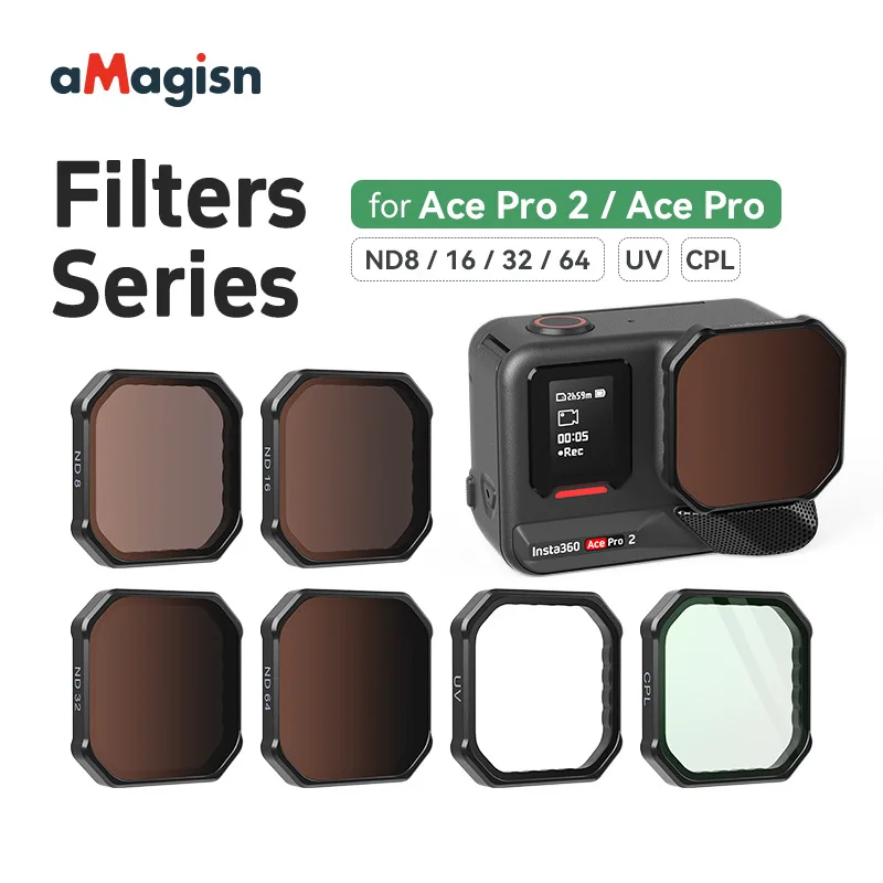 �y�Z�[�����zaMagisn Insta360 CPL UV ND8 ND16 ND32 ND64 �����Y�t�B���^�[ AcePro2 �v���X�N�C�b�N�}�E���g�t�B���^�[ Insta 360 AcePro 2 �����Y�A�N�Z�T���[�p
