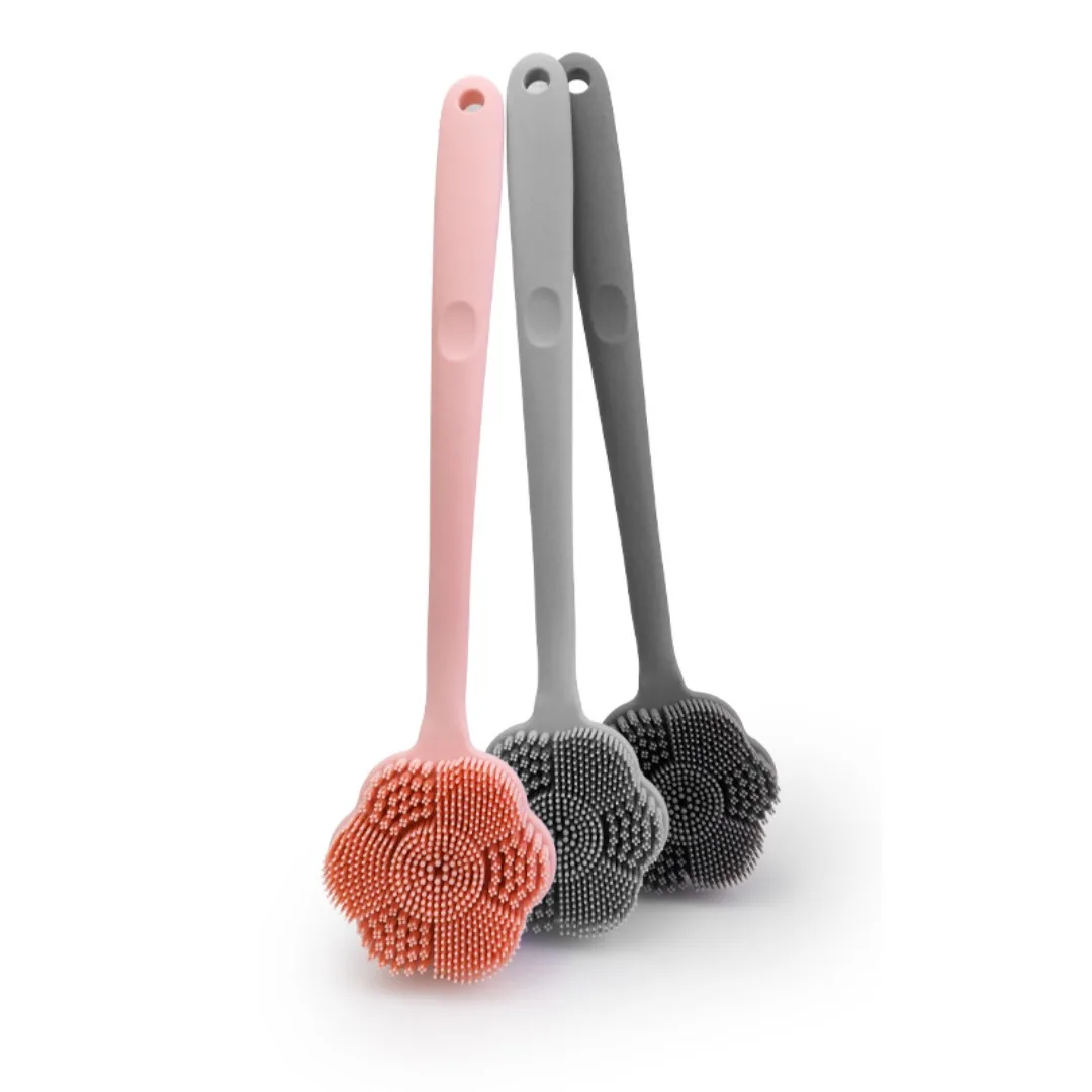 

Long Handle Soft Silicone Body Scrubber Bath Body Bath Sponge Back Brush for Shower Exfoliating Scrub Skin Massager Bath Brushes