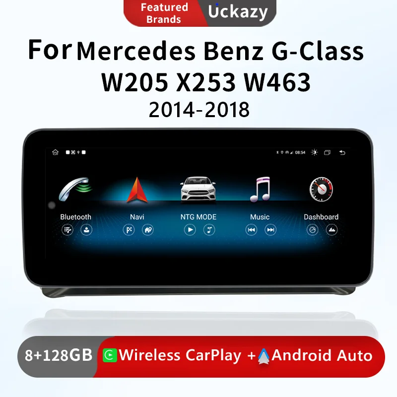 Android 13 Wireless CarPlay For Mercedes Benz C V GLC Class W446 W447 X253 W205 2015 - 2018 Car Multimedia Navigation GPS DSP 4G