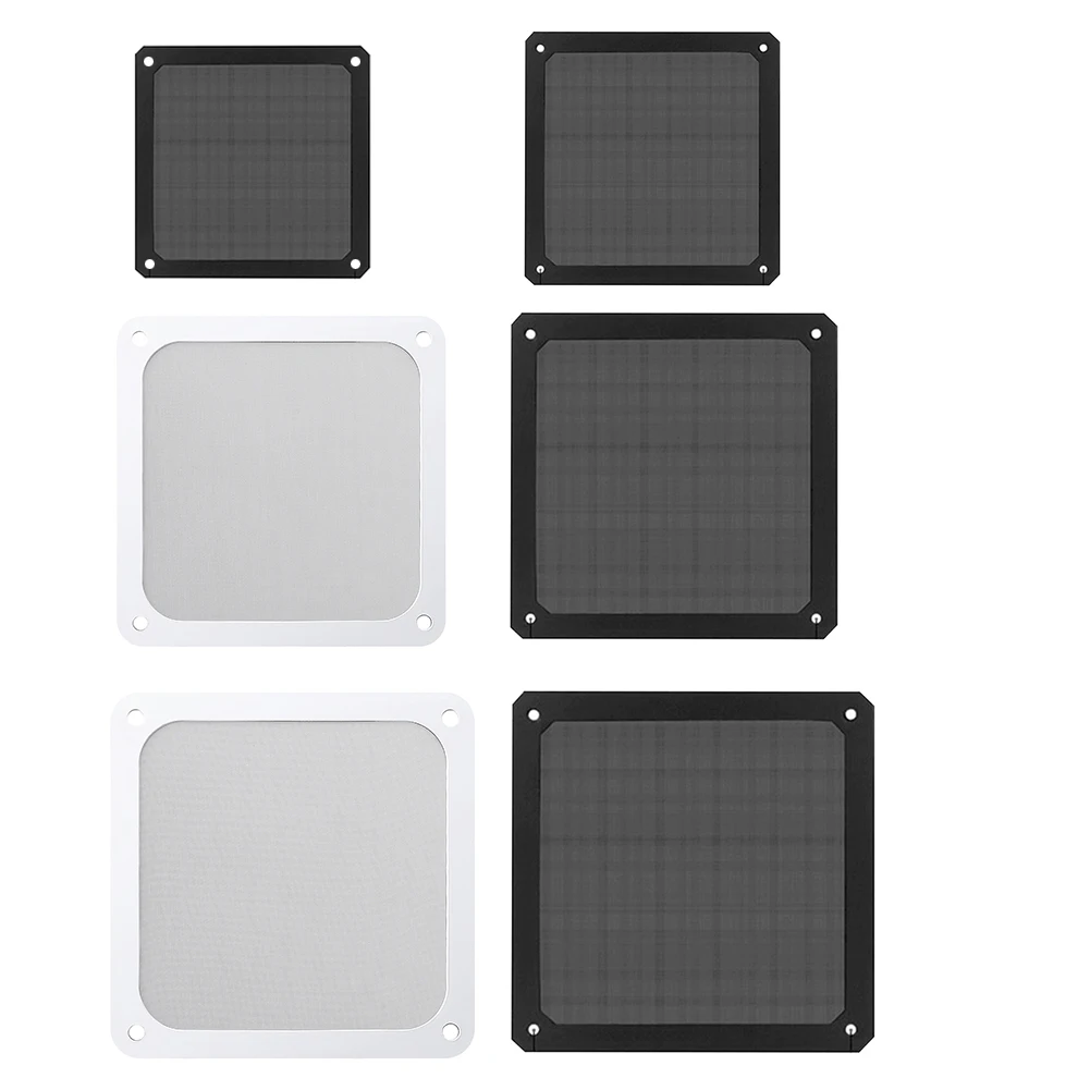 8/9/12/14cm 8-14cm Chassis Dust Filter PC Dustproof Mesh Cover Net Magnetic Frame Dust Mesh with Hole PC Cooling Fans Cover