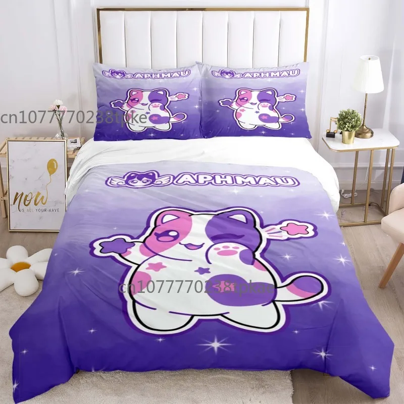 APHMAU Super Girl Cartoon Game Duvet Cover Sets Printed Bedding Set Double Queen King Size 2/3pcs,Bettbezug