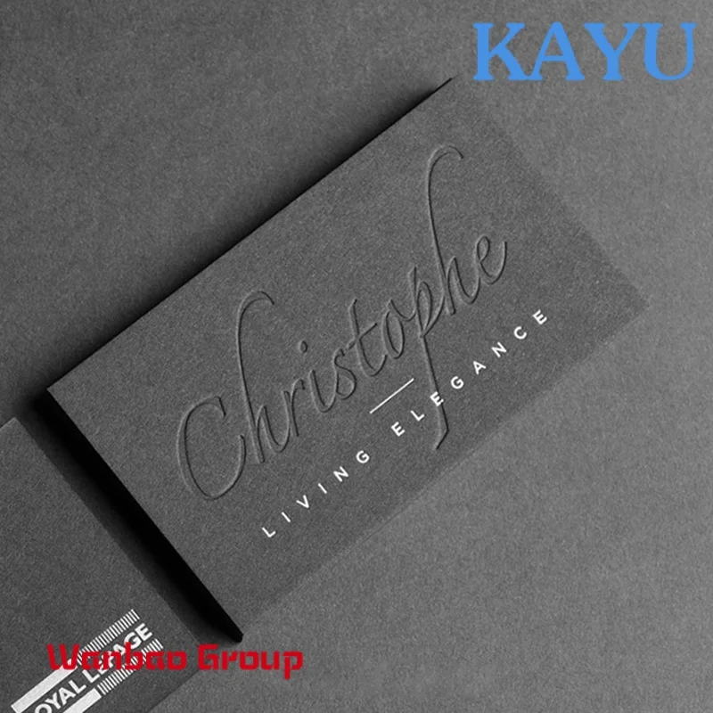 Custom  Luxury custom printing debossed/emboss 500gsm cotton paper cardboard name business card