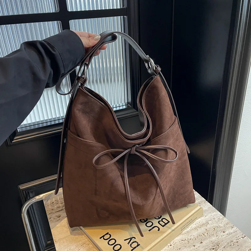 

New Vintage Large Capacity Tote Bag Women Adjustable Strap Tote Bag PU Leather Versatile Handbags for Work Travel