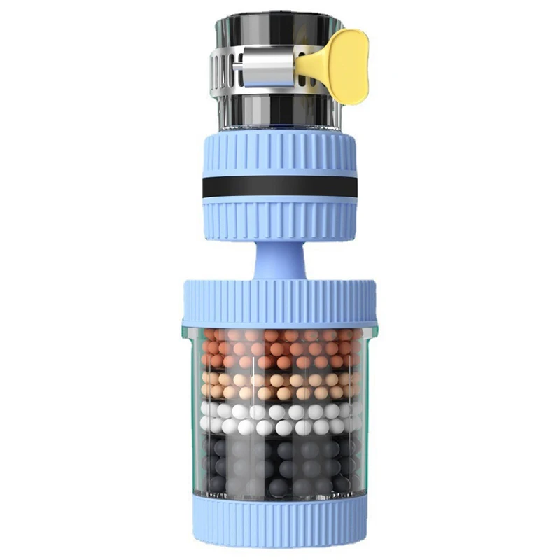 Universal Faucet Tap Filter Splashproof 360 Degree Rotation Water Saving Bubbler For Home Kitchen Bathroom 6 Layers Tap Purifier