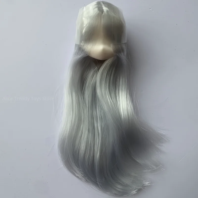 1/8 Bjd Doll Integrated Wig Head High Temperature Silk Long Hair Inedible Doll Head Fit Ob11 Ymy Body Collectible Birthday Gift