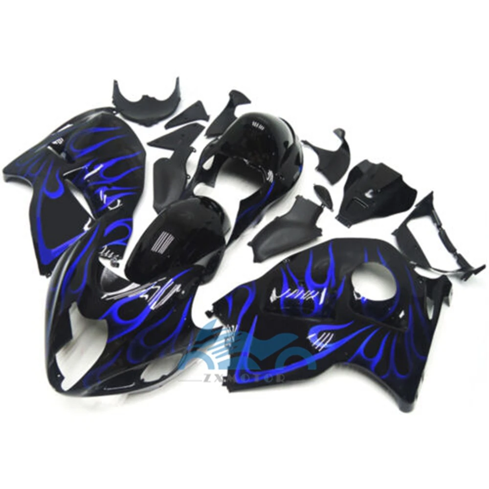 Black Blue Flame Motorcycle Fairing Kits for GSX1300R 1996 1997 2003 2004 2006 2007 Suzuki GSXR1300 1996 1997-2007