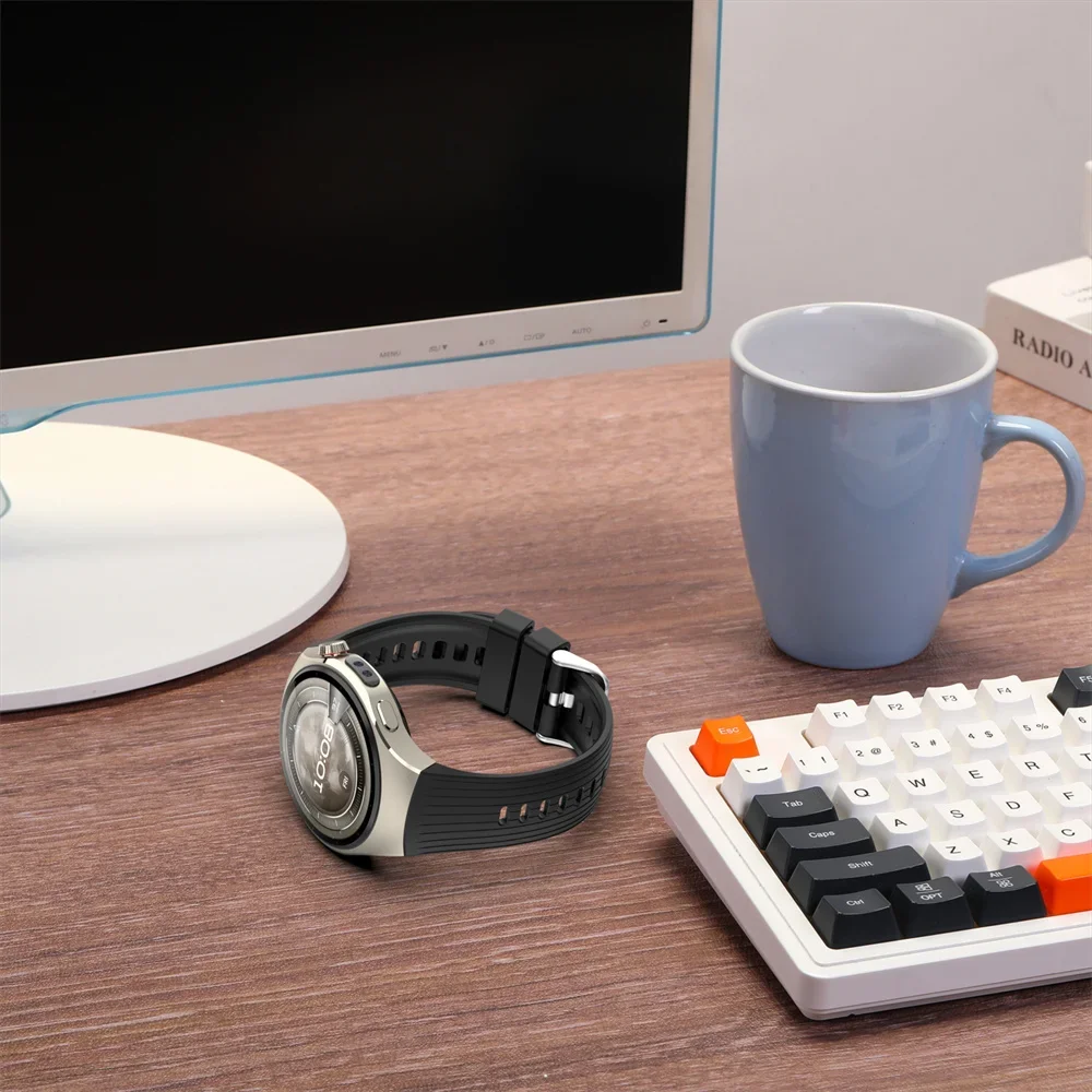 シリコンストラップ Huawei Watch 5 46mm 42mm ソフトリストバンド 調節可能な時計バンド 交換用 Huawei Watch 5 42 46mm アクセサリー