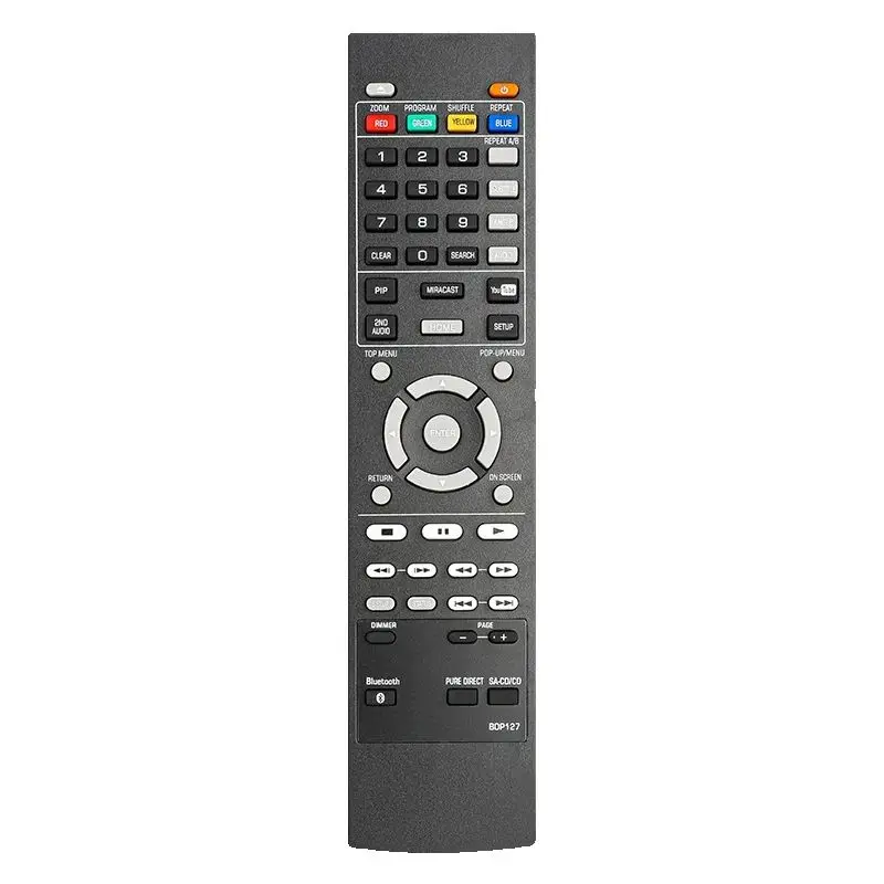 BDP127 For Yamaha Remote Control Replacement With YouTube Button, For Yamaha Blu-ray Player BD-A1020 BD-A1040 BD-S673 BD-S677