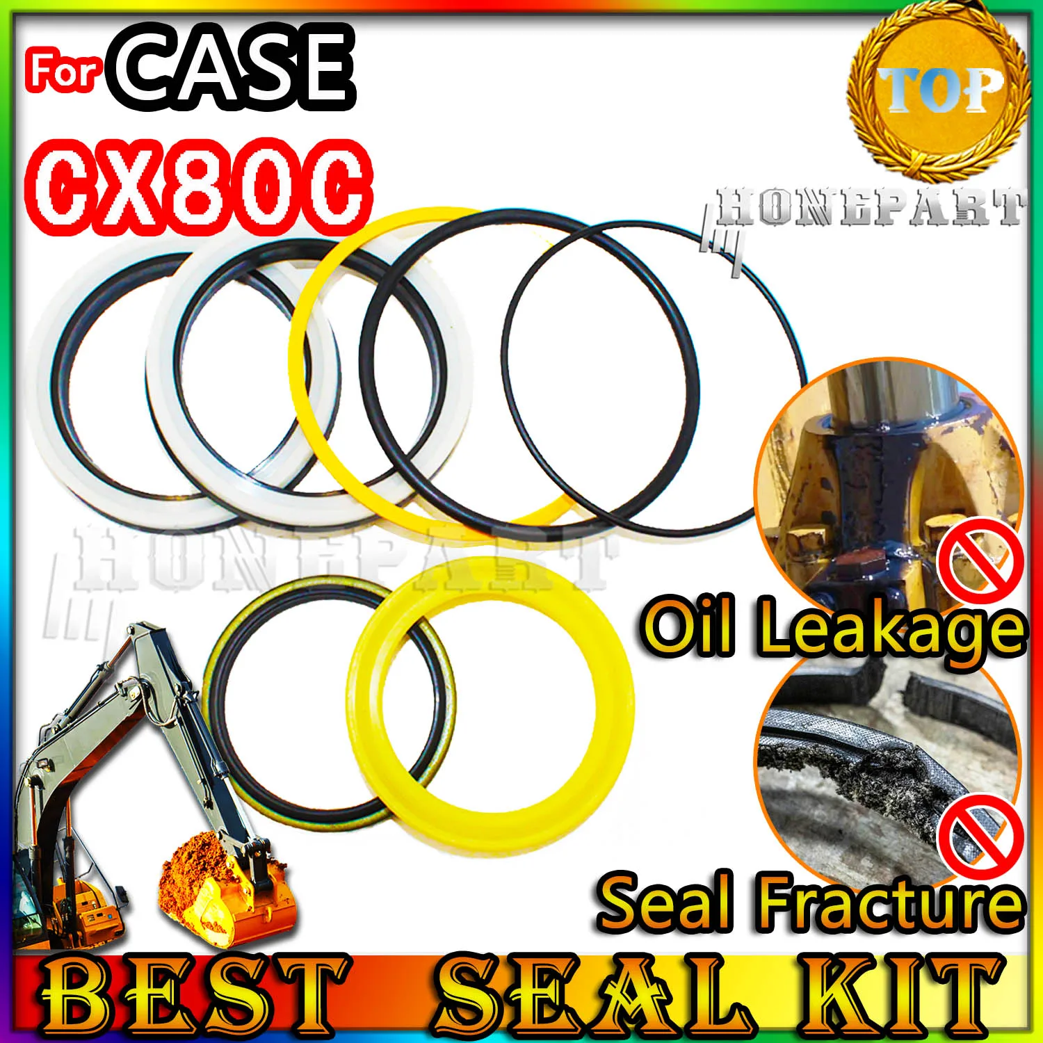 For CASE CX80C Excavator Oil Seal Repair Kit  Gear Center Joint Gasket Nitrile NBR Nok Washer Skf Service Orginal Quality Track