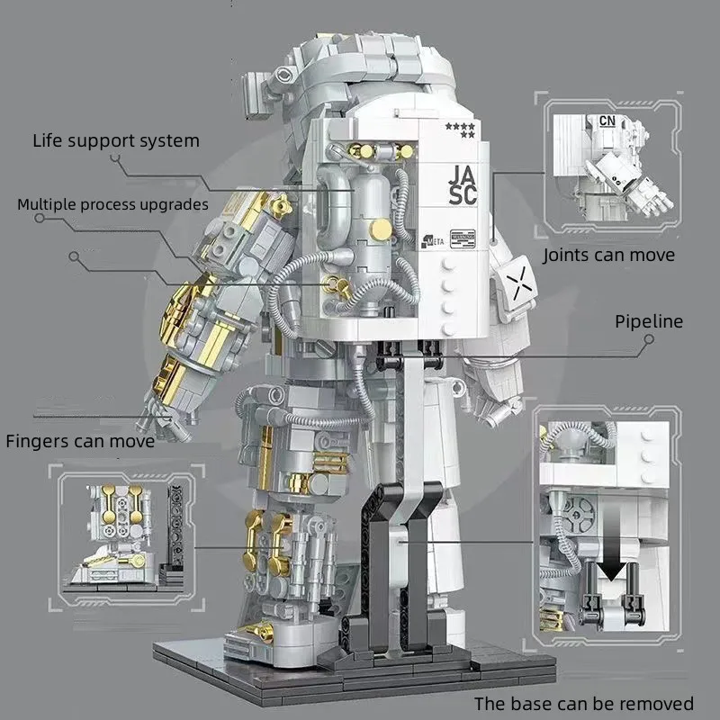 Space Astronauts Building Blocks Spaceman Exploring Robot Adventure Model Action Figure Bricks Educational Assembly Toy Kid Gift