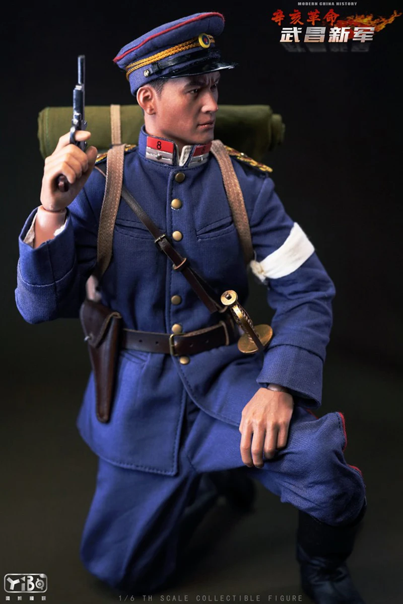 YIBO 003 Figurka kolekcjonerska w skali 1/6 The Revolution Of 1911 Military War Dolls Pełny zestaw 12 cali Mężczyźni Żołnierz Figurka akcji Ciało