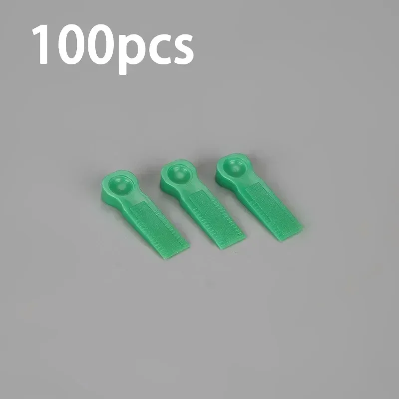 100pcs Plastic Tile Wedge Spacer 2mm Reusable Leveling Clip Floor Locator Wall Ceramic Tiling Laying Nivelador Construction Tool