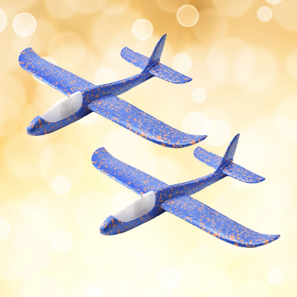 2 Pcs Large Throwing Foam Plane Manual Flying Planes Assembly Glider