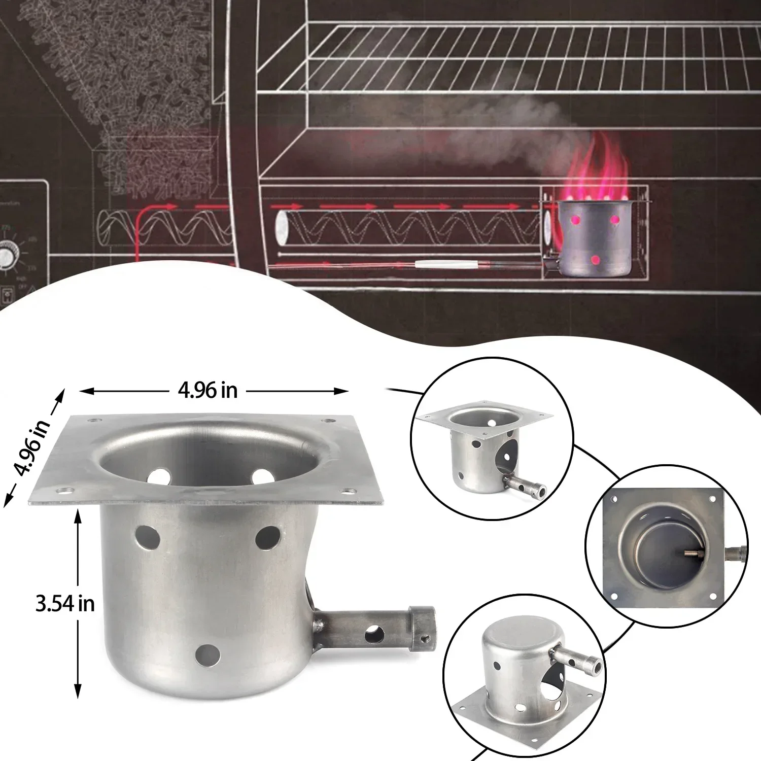 Auger Motor, Induction Fan Kit, Fire Burn Pot and Hot Rod Ignitor for Traeger and Pit Boss Wood Pellet Grill Parts Replacement