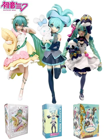 Animation Anime Beautiful Girl Hatsune Miku Handmade Devil Hatsune Miku Cat Ear Hatsune Miku Cute Handmade PVC Model Decorations