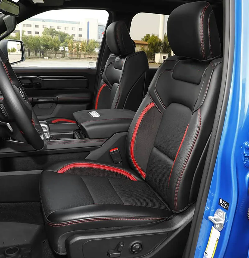 For Dodge RAM TRUCKS 2019-2025 PU Leather Custom Car Seat Covers Full Set seat protector Interior Accessories styling