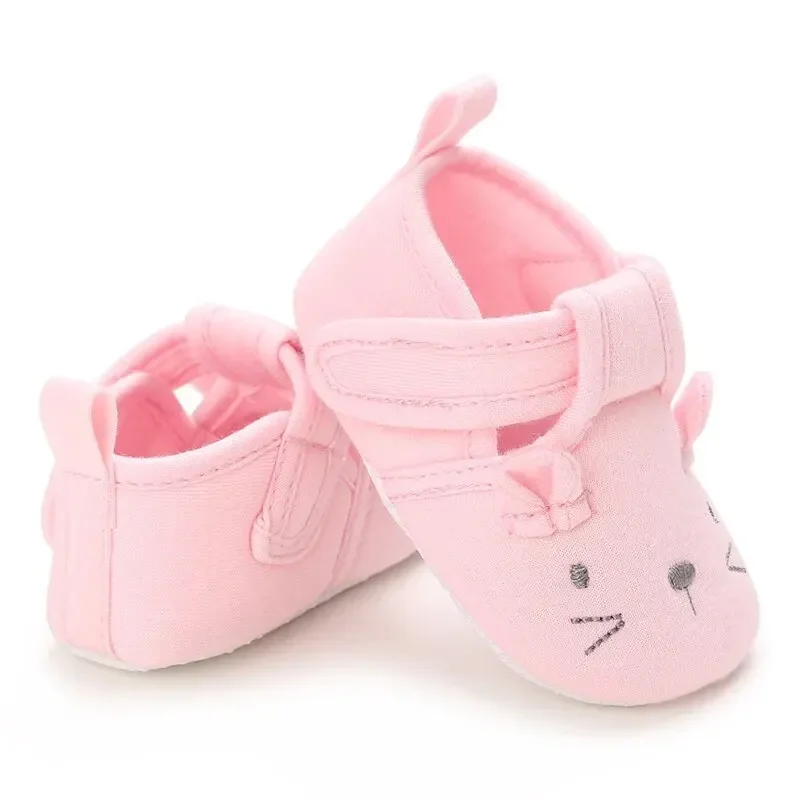 Meckior Toddler Shoes Anti-slip Soft Sole Cute Mouse Pattern Casual Comforts Baby Shoes First Walkers Newborn Moccasins 0-18M