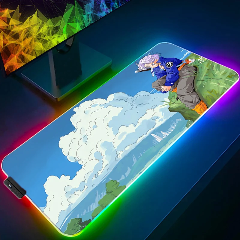 

Dragon Ball Mouse Pad RGB Gaming Accessories Gabinete Gamer Computer XXL Desk Mat Backlight Keyboard Tablet Anime Mousepad LED