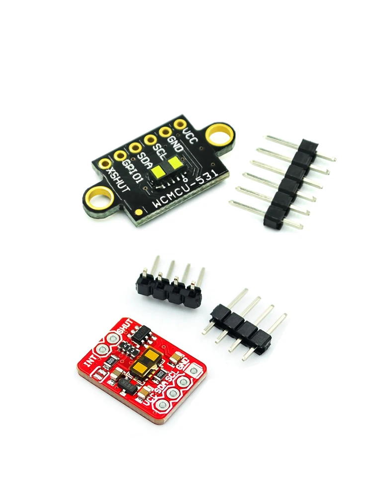 VL53L1X Laser Ranging Sensor Module TOF Time of Flight Ranging 4m Ranging Black Board Red Board Optical cover plate