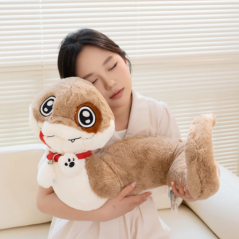 Juguete de peluche de serpiente de ojo grande para niñas, Animal de peluche Kawaii, cachorro de serpentina, muñeca suave y esponjosa, almohada de sofá, regalo creativo