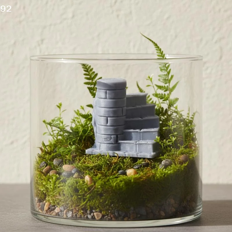 Miniature Staircase Model Tomb Landscape 3D Printed D&D Game Wargaming Ornament, Desk Decor Ruined Terrain