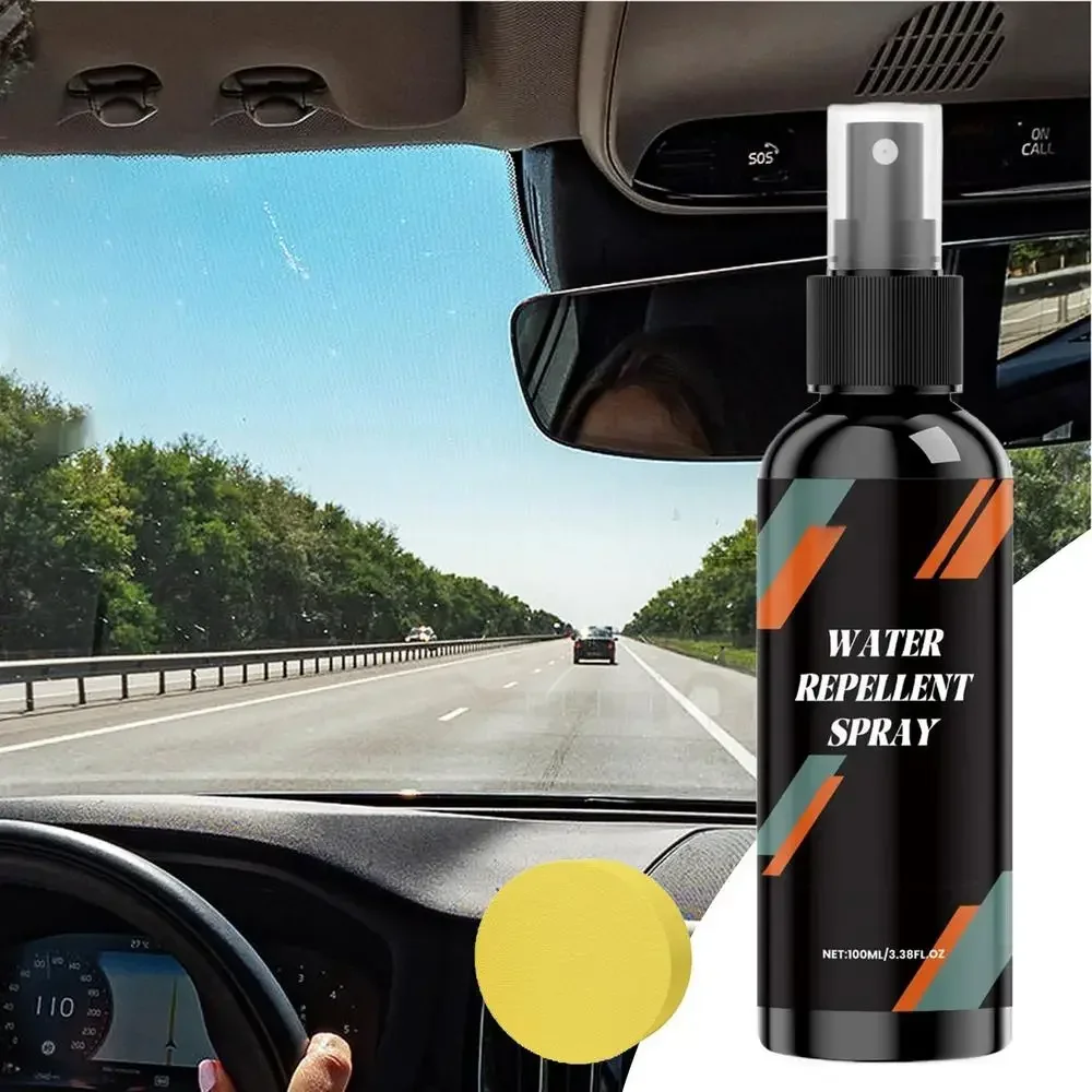 100ml Car Glass Anti-rain Water Spray Repellent Nano Coating Hydrophobic Waterproof Agent Oil Film Remover Auto Glass Film Agent