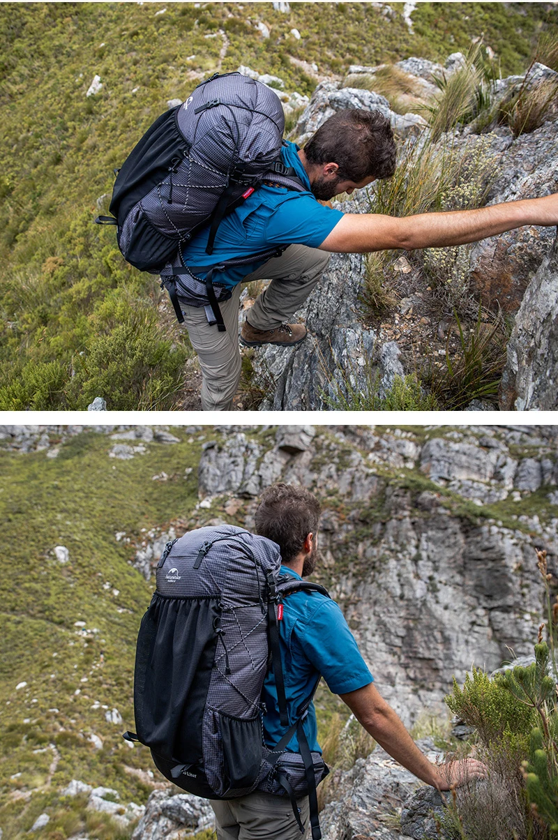 Naturehike Wanderrucksack, Outdoor-Sporttasche, 60 + 5 l, großes Fassungsvermögen, ergonomisches Design, Rucksack, Camping, Reisen, wasserdichter Rucksack – Detail 12