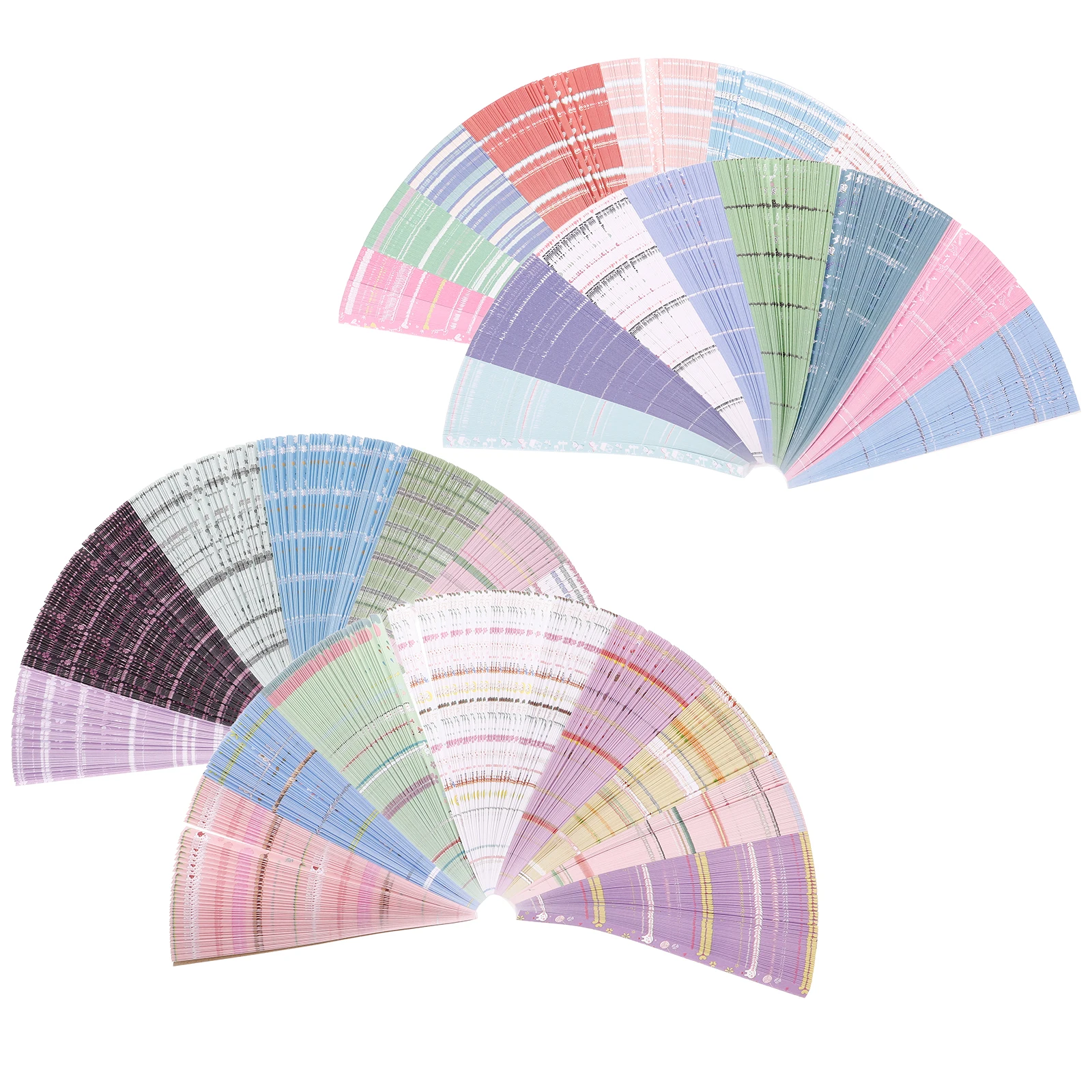 

2160pcs Origami Paper Strips 540 Sheets Each Rabbit Carousel Heart Patterns Decorative Craft Supplies