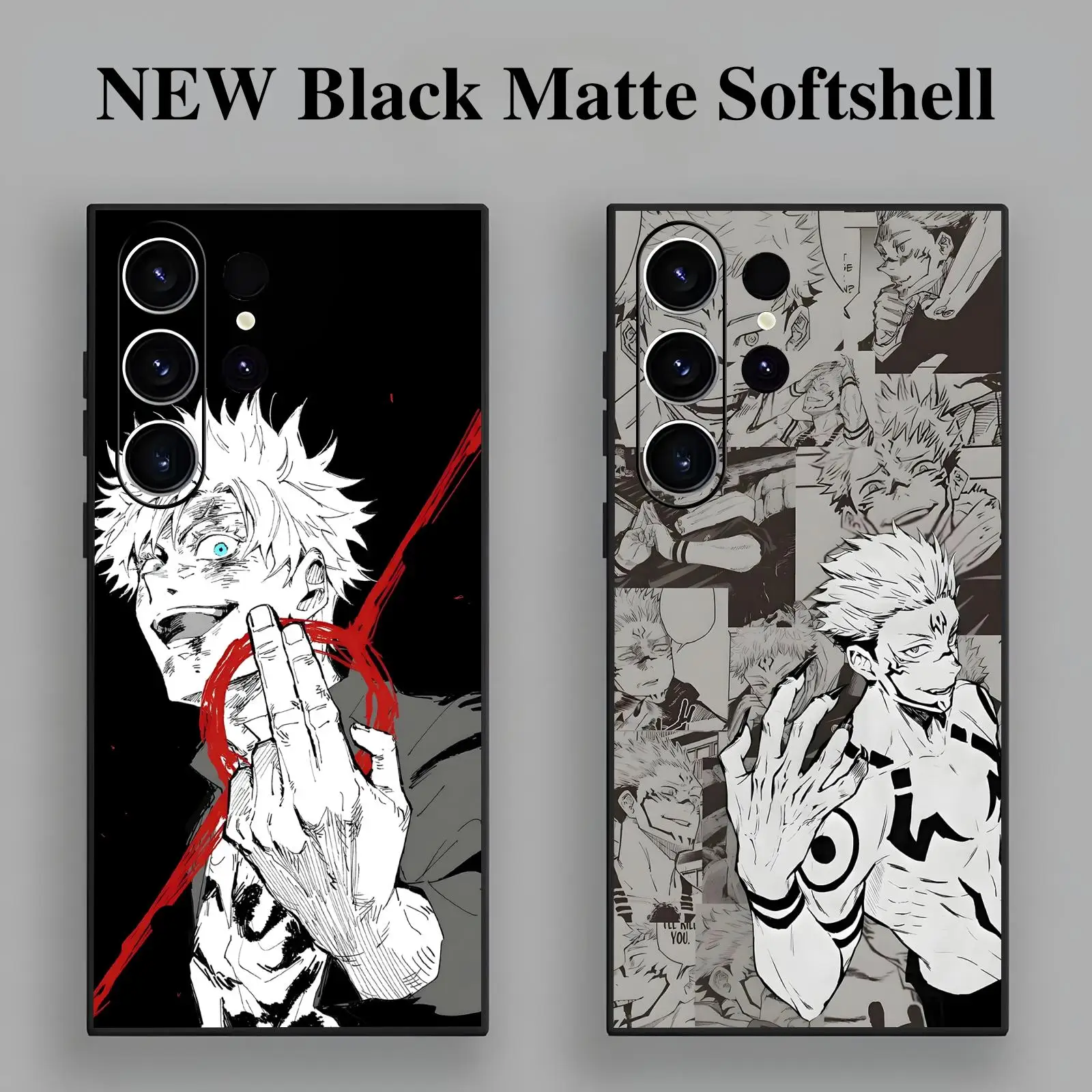 Anime Jujutsu kaisen  Phone Case For Samsung S26 S25 S24 S23 S22 S21 S20 Ultra Note20 Soft black Shockproof Cover