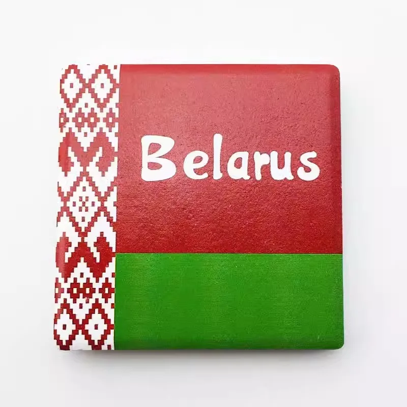 Belarus Flag Bull Head Hand-painted 3D Fridge Magnets Tourism Souvenirs Refrigerator Magnetic Stickers