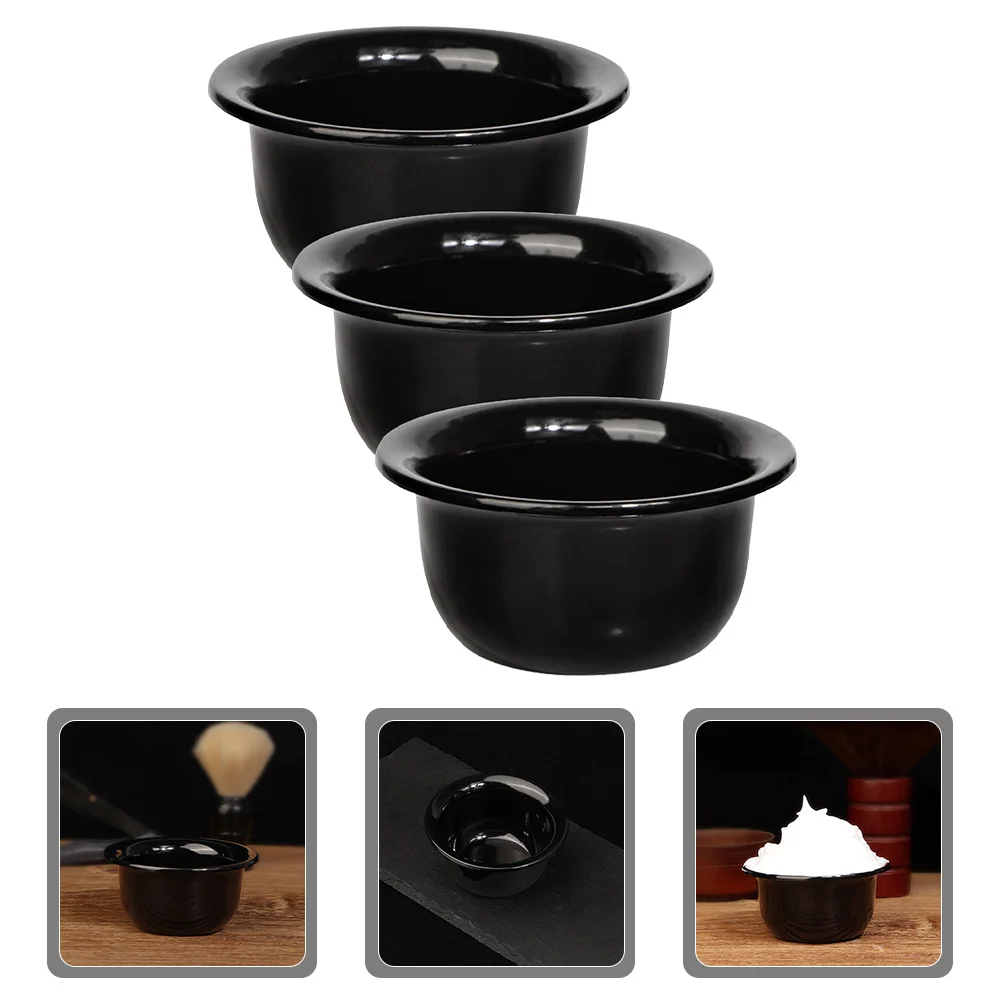 

3Pcs Reusable Shaving Bowl for Men Thickened Shave Cup Portable Design Stable Base Shaving Mug for Personal Use Gift Idea