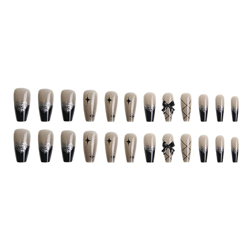 24PCS/1BOX Hot girls Wear Wholesale Bow Hot Girls Nail Art Fake Nails