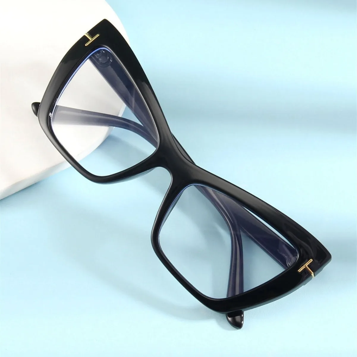 T-القط إطار العين 2025 جديد مكافحة الضوء الأزرق مرآة أنثى موضة ريترو Ins عدسة الإطار 7777