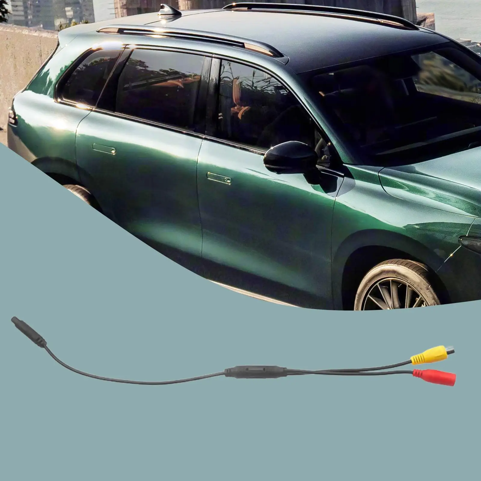 Rear View Camera Adapter Cable 35cm Long Universal Portable Stable Transmission Easy Installation Video Wire Connector