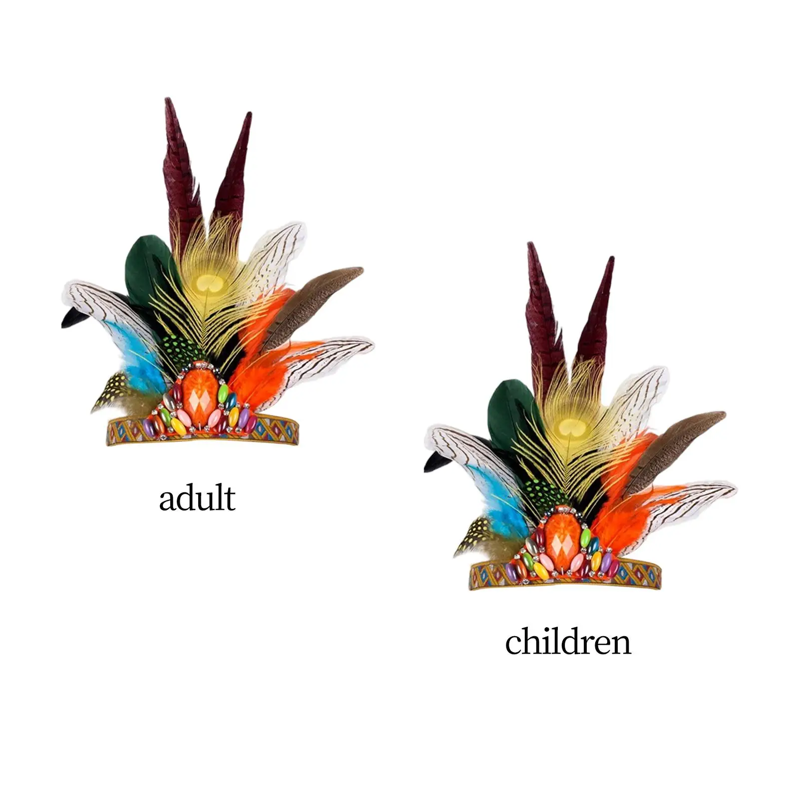 

Feather Headband Cosplay Fascinator Hair Band Carnival Decorative Headdress