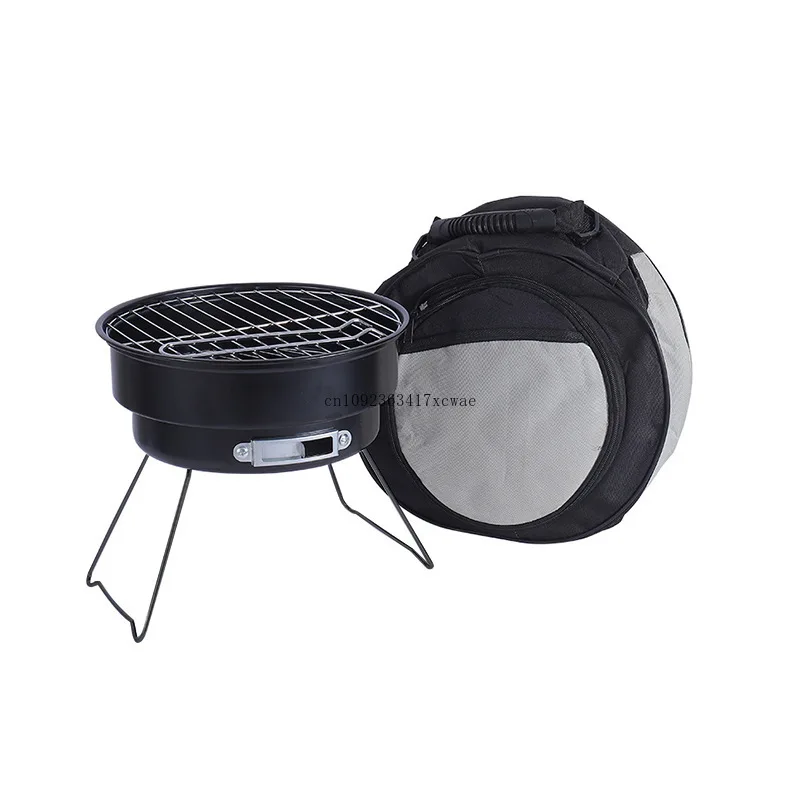 Small Outdoor Folding Round Ice Stove Field  Picnic Portable Barbecue Grill Full Kit Camping Kitchen Camping Cookware