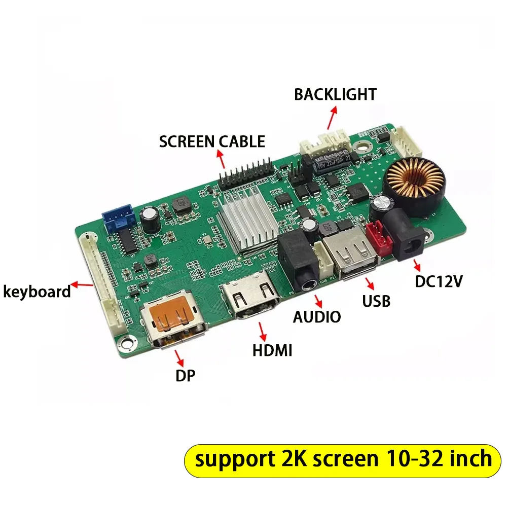 2K DP turn eDP driver board kit support 10.1-32 inch screen(need offer screen model number)