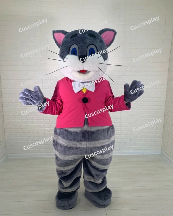 

Grey Cat Wearing A Suit Mascot Costume Anime Cosplay Christmas Halloween Carnival Party Events Christmas Gift