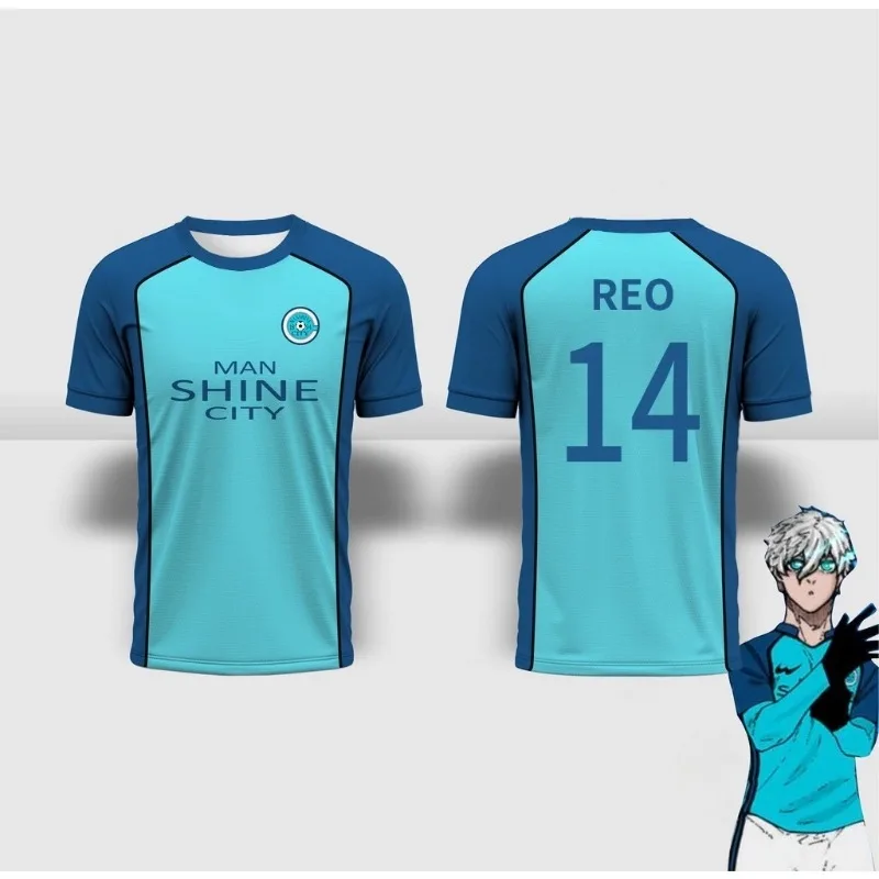 Jersey Five-a-side Soccer Pattern Vl Replika Blue Lock Anime Bastard Mun