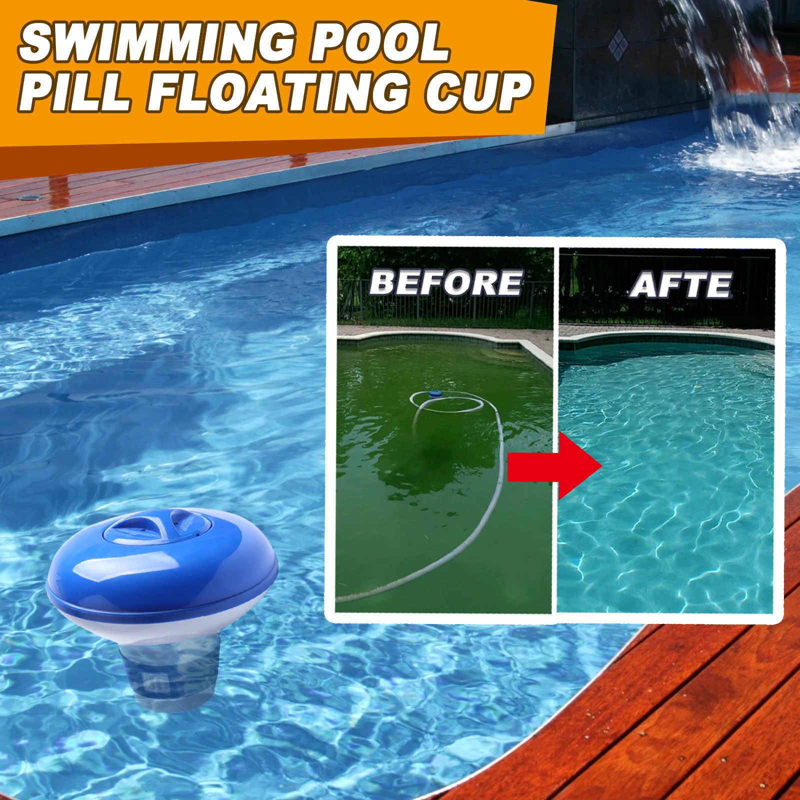 Floating Pool Chlorine Dispenser Adjustable Flow Vents Chemical Tablet Holder for Swimming Pool Spa Hot Tub Sanitizer image 5