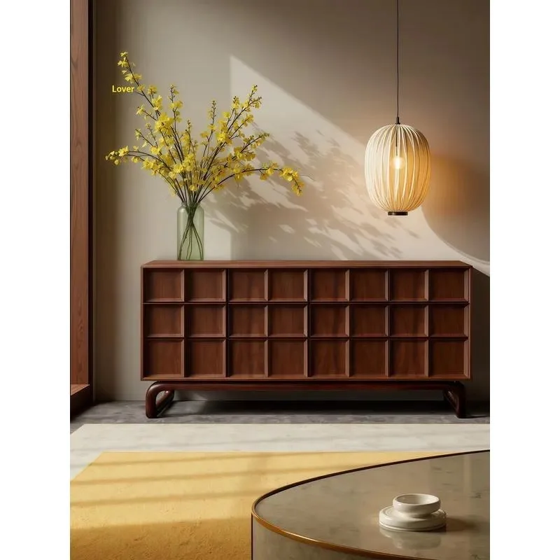 High End Solid Wood Shoe Cabinet Entrance Storage Facing Door Exquisite Design