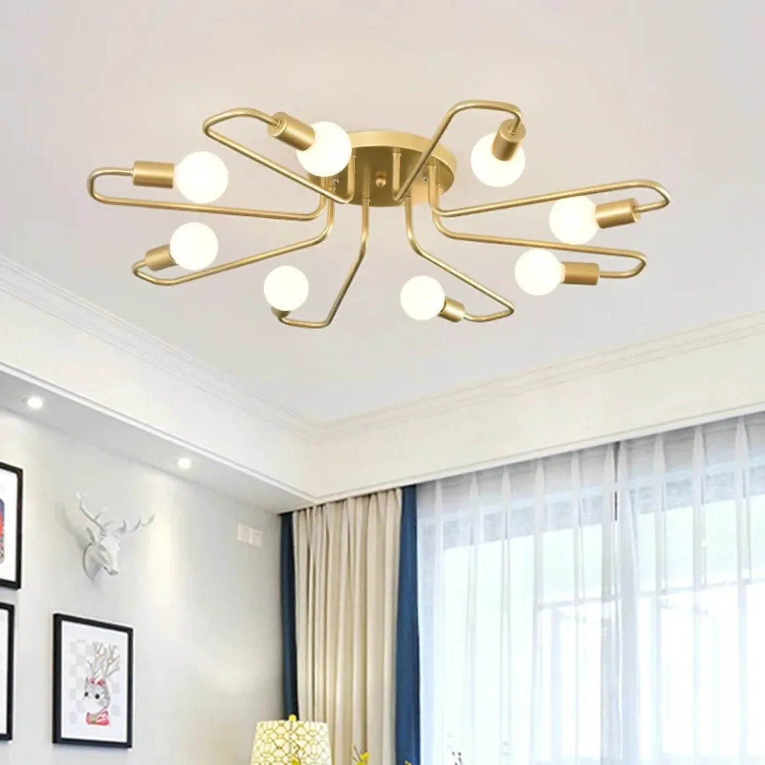 Joyon Modern Led Ceiling Chandelier Multi-Head Hanging Lamp…
