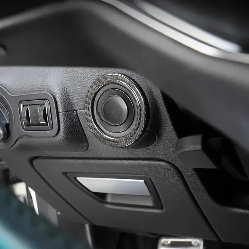 For Maserati President Ghibli Real Dry Carbon Fiber 13-2021 Interior Decoration One-click Start Circle Modification Accessories