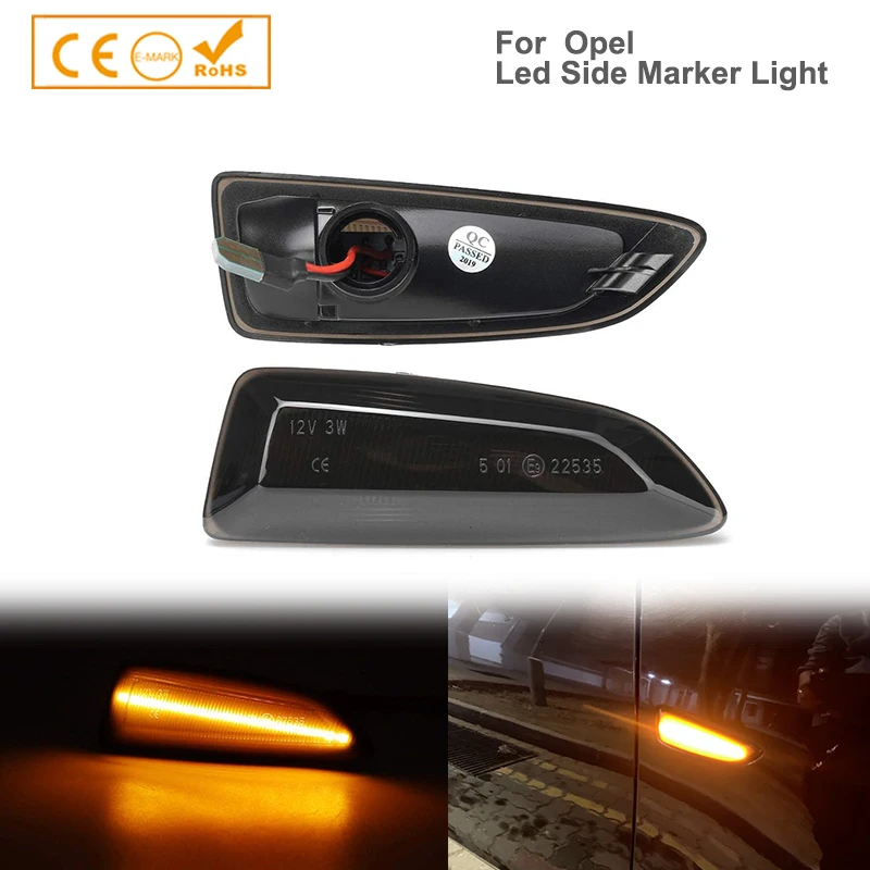 

Dynamic Side Marker Turn Signal Light for Opel Astra J K Crossland Grandland X Insignia B Zafira C for Buick Regal