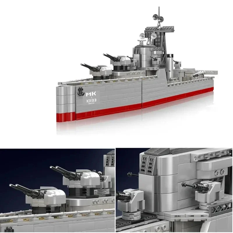 

NEW Classic Battleship Block Battleship Display 1815pcs Model Buiding Block Self-locking Birthday Christmas Holiday Gift