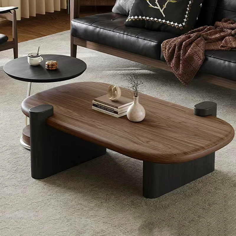 

Japanese Modern Coffee Table Minimalist Wood Bedroom Unique Side Table Aesthetic Standing Mesa Auxiliar Lounge Suite Furniture